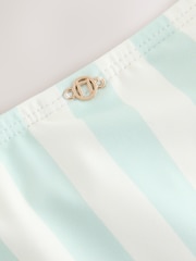 Mint Green/Cream Tie Side Bikini Bottoms - Image 9 of 9