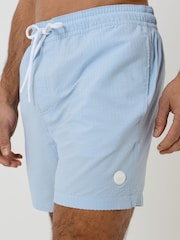 Γαλάζιο - Threadbare Ριγέ Μαγιό βερμούδα Seersucker - Εικόνα 4 του 6