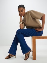 River Island Blue High Rise Stretch Straight Leg Jeans - Image 3 of 4