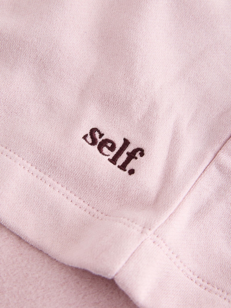 self. Pink Half Zip Sweatshirt - Image 10 of 10