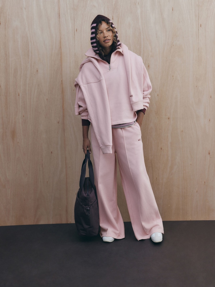 self. Pink Half Zip Sweatshirt - Image 2 of 10