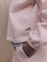 self. Pink Half Zip Sweatshirt - Image 7 of 10