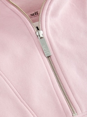 self. Pink Half Zip Sweatshirt - Image 9 of 10