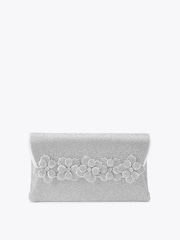 Carvela Silver Petalo Envelope Clutch Bag - Image 1 of 5