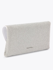 Carvela Silver Petalo Envelope Clutch Bag - Image 3 of 5