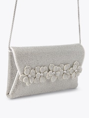 Carvela Silver Petalo Envelope Clutch Bag - Image 4 of 5