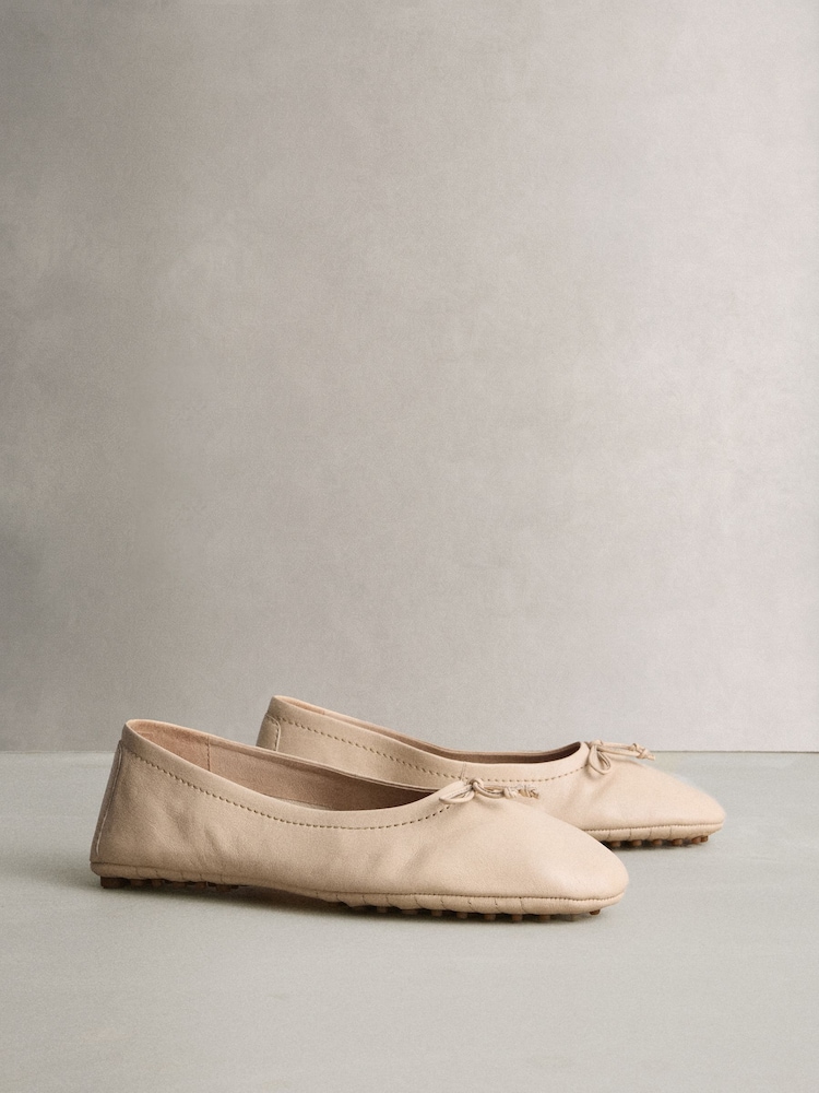 White N.Premium Leather Ballerinas - Image 2 of 6