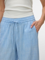 VERO MODA Blue Textured Trousers - Image 3 of 6