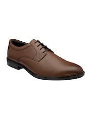 Lotus Brown Leather Lace-Up Derby Shoes - Image 1 of 4