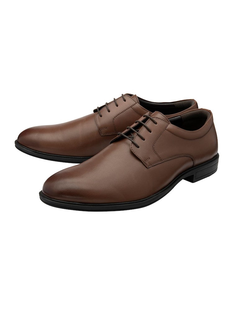 Lotus Brown Leather Lace-Up Derby Shoes - Image 2 of 4