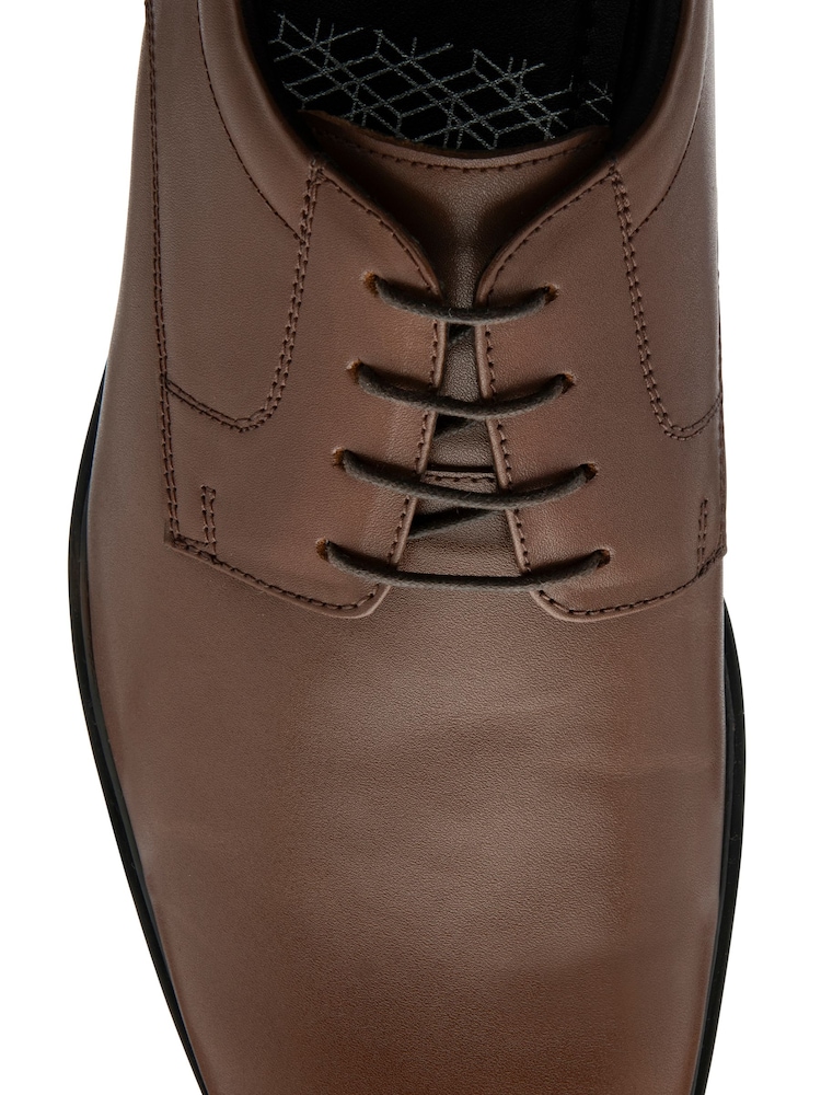 Lotus Brown Leather Lace-Up Derby Shoes - Image 4 of 4