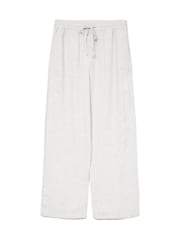 VERO MODA White High Waisted Linen Mix Wide Leg Trousers - Image 5 of 5