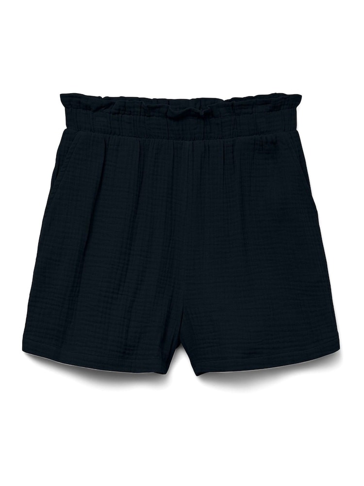 Sort - VERO MODA Teksturerede Pull On Shorts i Bomuldsblanding - Billede 4 af 4 Sort - VERO MODA Teksturerede Pull On Shorts i Bomuldsblanding - Billede 4 af 4
