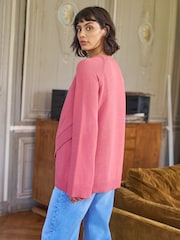 Seraphine Pink Maternity Nursing Crossover Jumper - Image 5 of 5