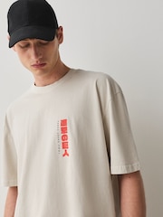 Ecru Attack on Titan Japanese Anime Graphic T-Shirt - Image 5 of 9