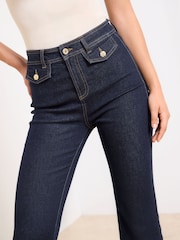 Lipsy Rinse Wash Petite High Waist Glam Flare Leg Jeans - Image 3 of 4