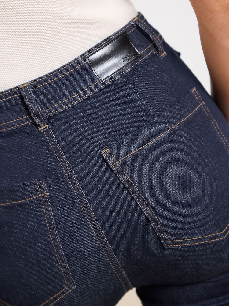 Lipsy Rinse Wash Petite High Waist Glam Flare Leg Jeans - Image 4 of 4 Lipsy Rinse Wash Petite High Waist Glam Flare Leg Jeans - Image 4 of 4