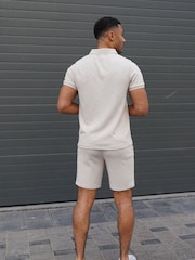 CAPO Cream Jersey Slub Cuban Polo Shirt - Image 4 of 5