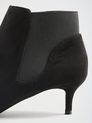 Love & Roses Black Faux Suede Kitten Ankle Boots - Image 5 of 6