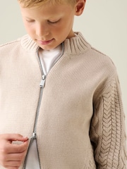 Angel & Rocket Max Zip Through Contrast Panel Knit Jumper - Bild 2 von 5