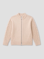 Angel & Rocket Max Zip Through Contrast Panel Knit Jumper - Bild 5 von 5