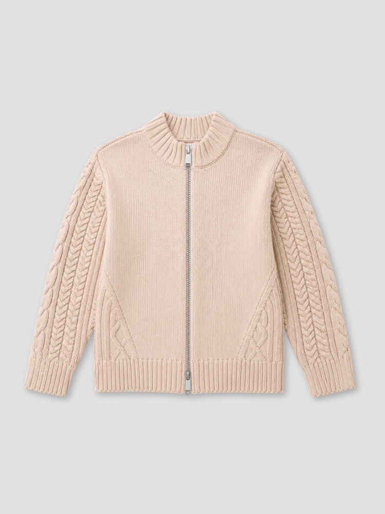Angel & Rocket Max Zip Through Contrast Panel Knit Jumper - Bild 5 von 5