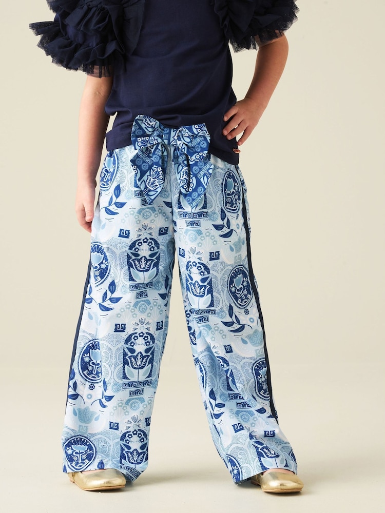 Angel & Rocket Blue Isabelle Printed Wide Leg Trousers - Image 1 of 6