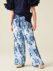 Angel & Rocket Blue Isabelle Printed Wide Leg Trousers - Image 4 of 6