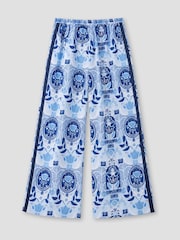 Angel & Rocket Blue Isabelle Printed Wide Leg Trousers - Image 6 of 6