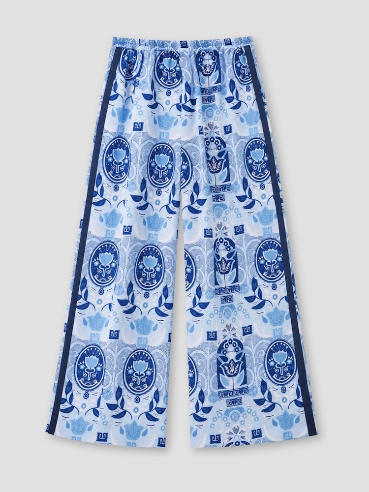 Angel & Rocket Blue Isabelle Printed Wide Leg Trousers - Image 6 of 6