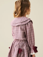 Angel & Rocket Clara Double Collar Check Blouse - תמונה 6 מתוך 8