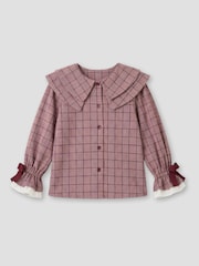 Angel & Rocket Clara Double Collar Check Blouse - תמונה 7 מתוך 8