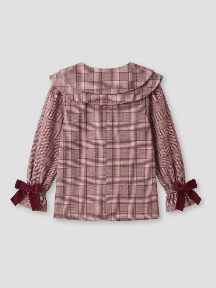 Angel & Rocket Clara Double Collar Check Blouse - תמונה 8 מתוך 8 Angel & Rocket Clara Double Collar Check Blouse - תמונה 8 מתוך 8