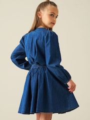 Angel & Rocket Blue Annie Denim Bow Blouse - Image 4 of 6