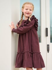 Angel & Rocket Brown Avery Cord Lace Trim Dress - Image 2 of 9