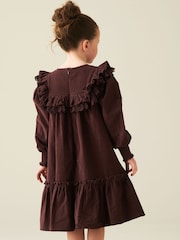Angel & Rocket Brown Avery Cord Lace Trim Dress - Image 5 of 9