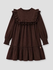 Angel & Rocket Brown Avery Cord Lace Trim Dress - Image 8 of 9