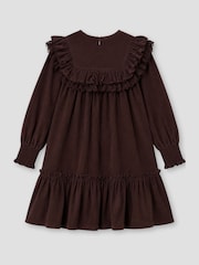 Angel & Rocket Brown Avery Cord Lace Trim Dress - Image 9 of 9