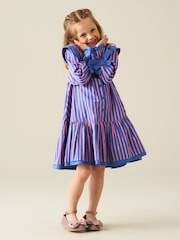 Angel & Rocket Blue Frankie Stripe Double Collar Dress - Image 2 of 8