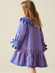 Angel & Rocket Blue Frankie Stripe Double Collar Dress - Image 3 of 8