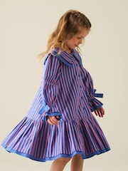 Angel & Rocket Blue Frankie Stripe Double Collar Dress - Image 6 of 8