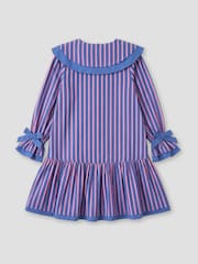 Angel & Rocket Blue Frankie Stripe Double Collar Dress - Image 8 of 8