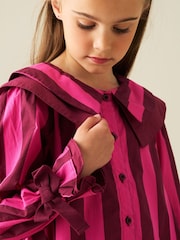 Angel & Rocket Pink Frankie Stripe Double Collar Dress - Image 4 of 6
