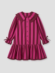 Angel & Rocket Pink Frankie Stripe Double Collar Dress - Image 5 of 6