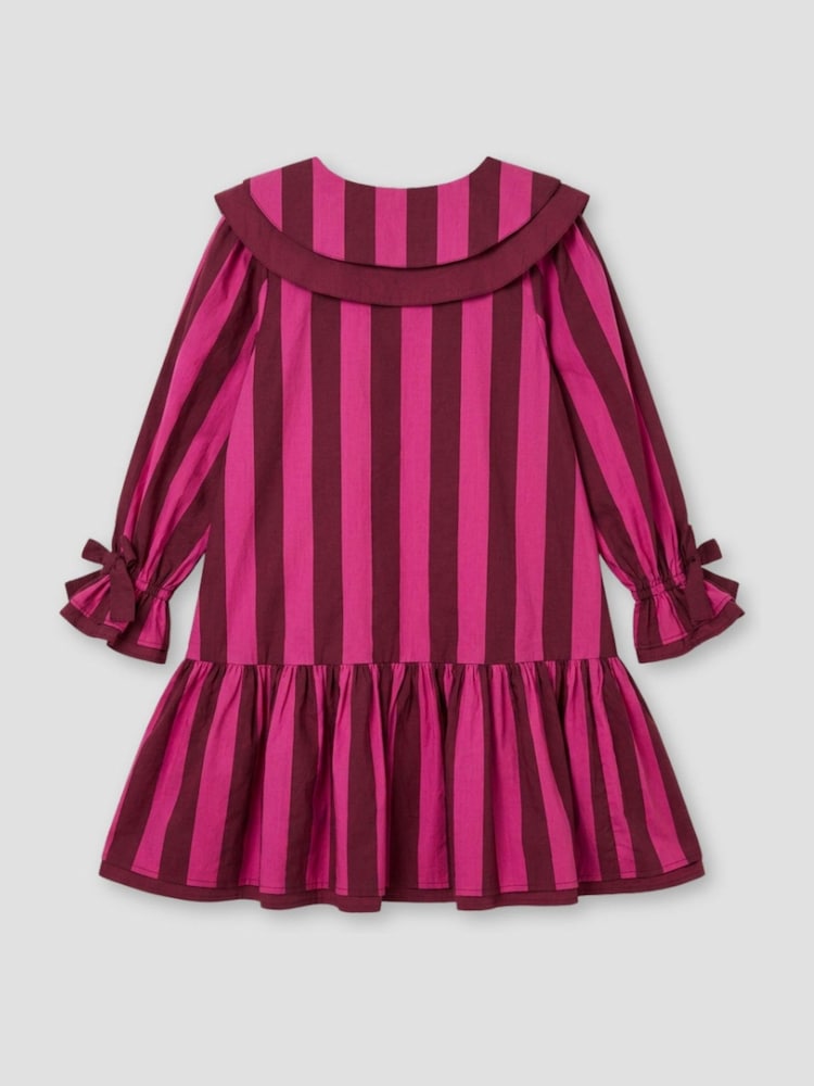 Angel & Rocket Pink Frankie Stripe Double Collar Dress - Image 6 of 6 Angel & Rocket Pink Frankie Stripe Double Collar Dress - Image 6 of 6