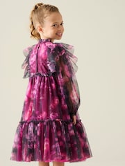 Angel & Rocket Purple Estella Tiered Mesh Dress - Image 2 of 6