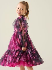 Angel & Rocket Purple Estella Tiered Mesh Dress - Image 3 of 6