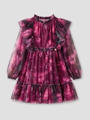 Angel & Rocket Purple Estella Tiered Mesh Dress - Image 5 of 6