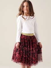 Angel & Rocket Red Isabelle Mesh Print Skirt - Image 4 of 6