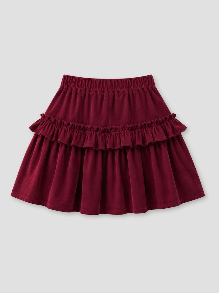 Angel & Rocket Red Roxy Cord Ruffle Skirt - Image 5 of 5 Angel & Rocket Red Roxy Cord Ruffle Skirt - Image 5 of 5